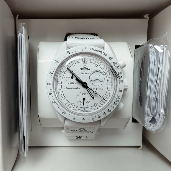 NWT Swatch X Omega Moonswatch Mission To The Moonphase Full Moon Watch - Picture 3 of 4